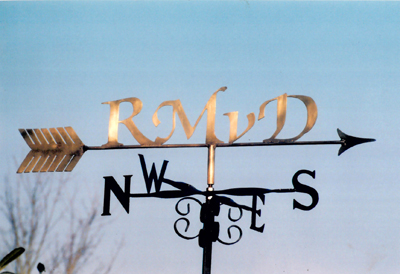 Brass Letters weathervane